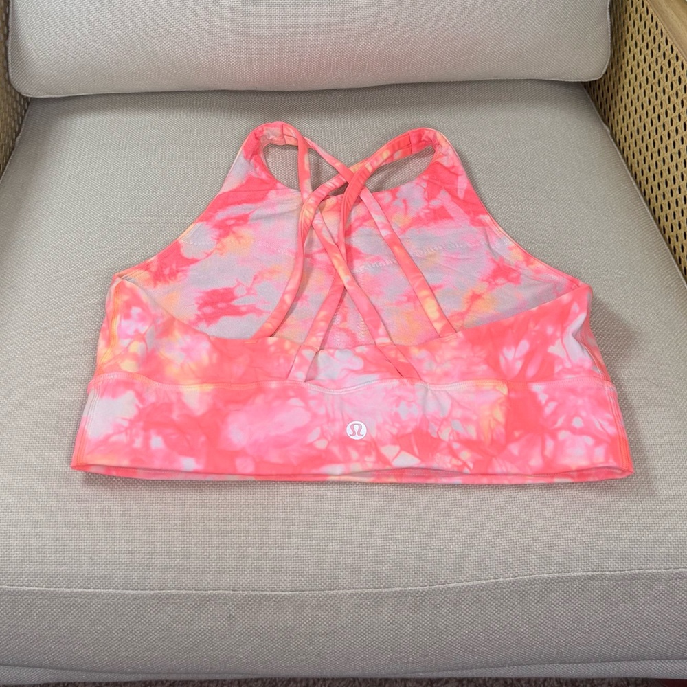 Lululemon Energy Bra High Neck Long Line Shibori *Medium Support B-D Size 10 - Picture 4 of 5